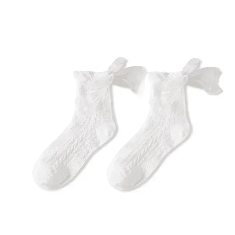 Lace Bow Ruffle Socks