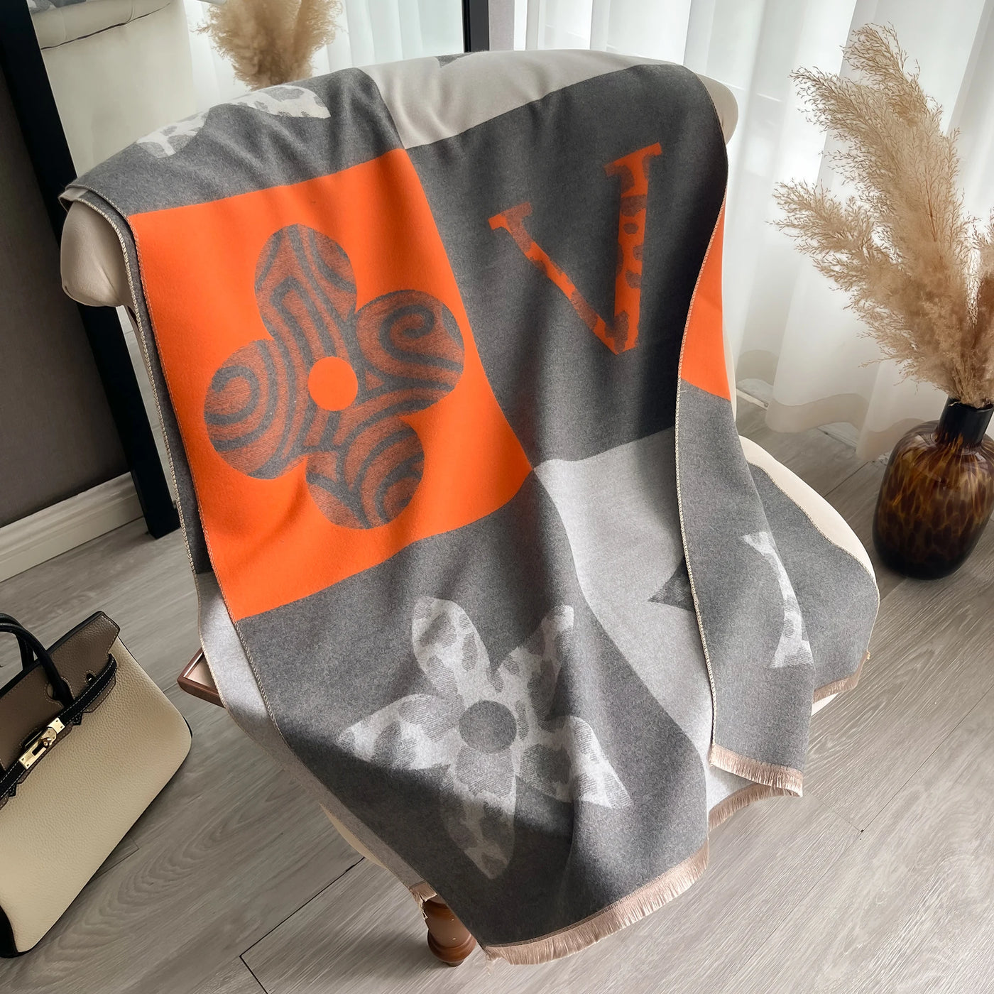 Floral Print Soft Scarf