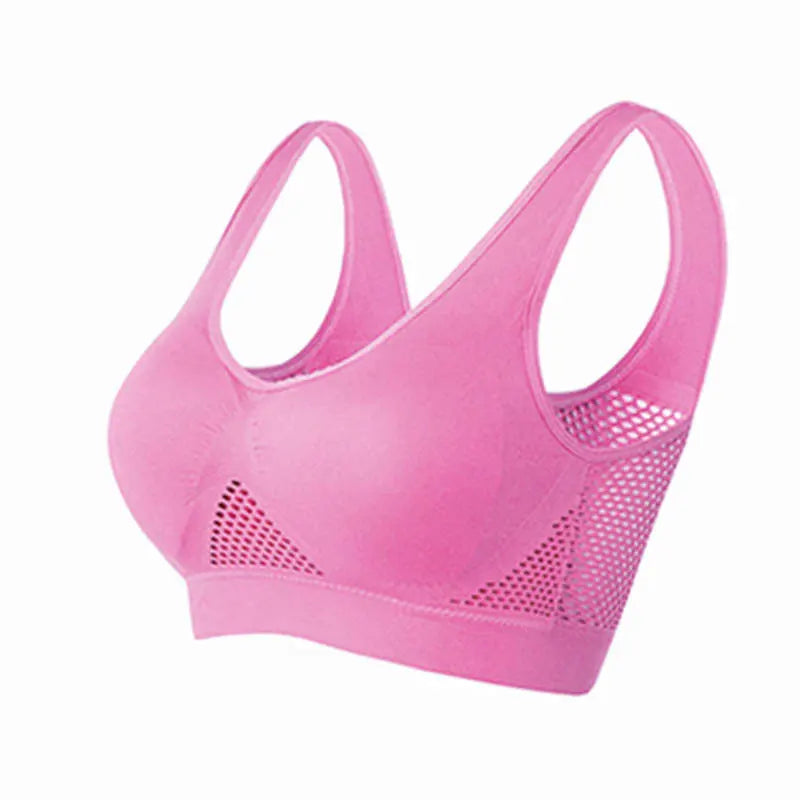 Hollow-Back Seamless Sports Bra