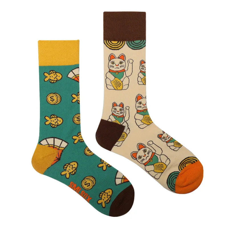 Fruit Print Crew Socks