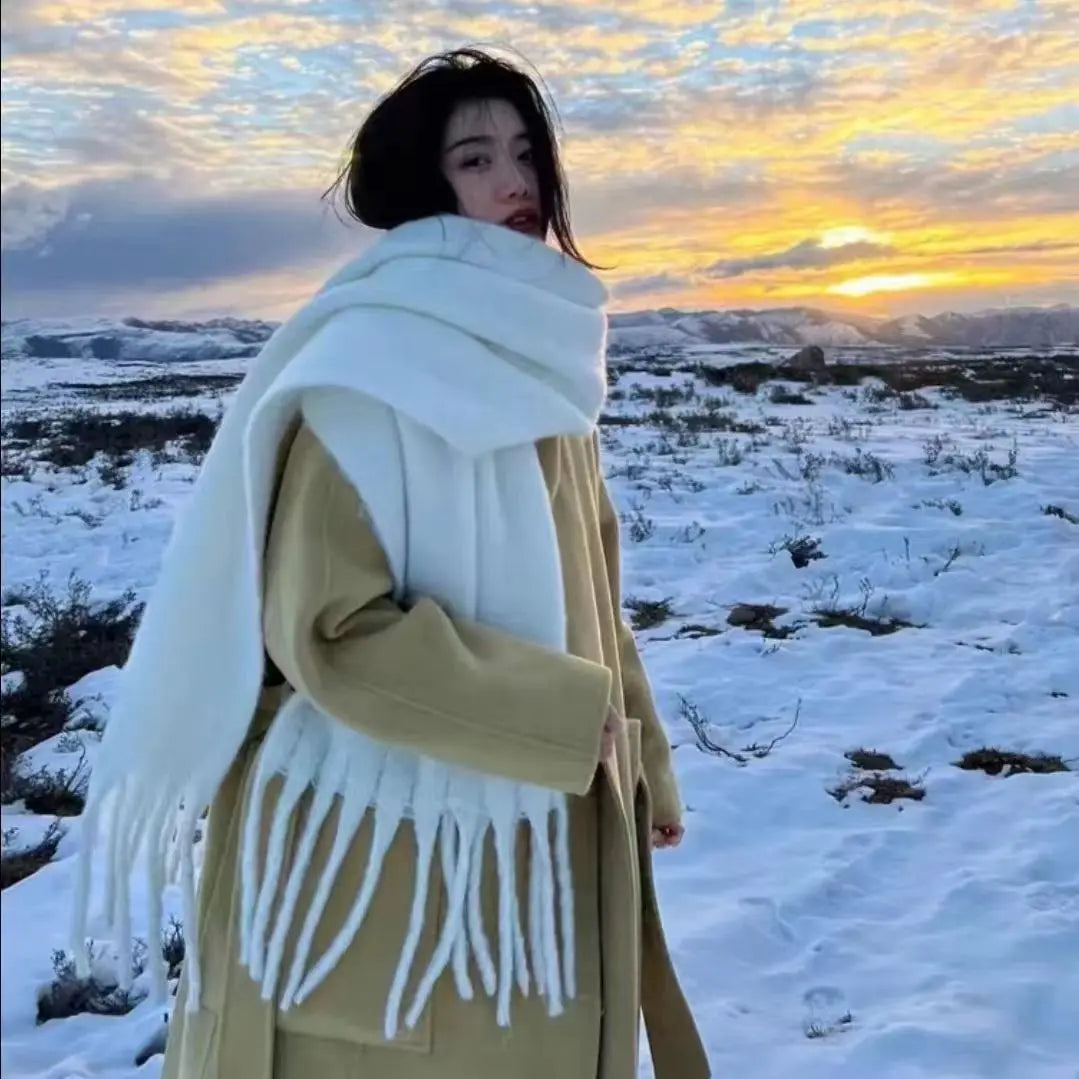Tassel Cashmere Winter Scarf