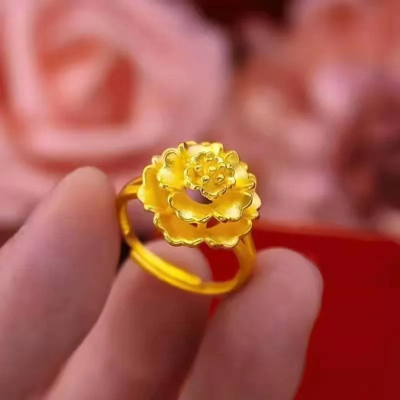 Blooming Gold Flower Ring