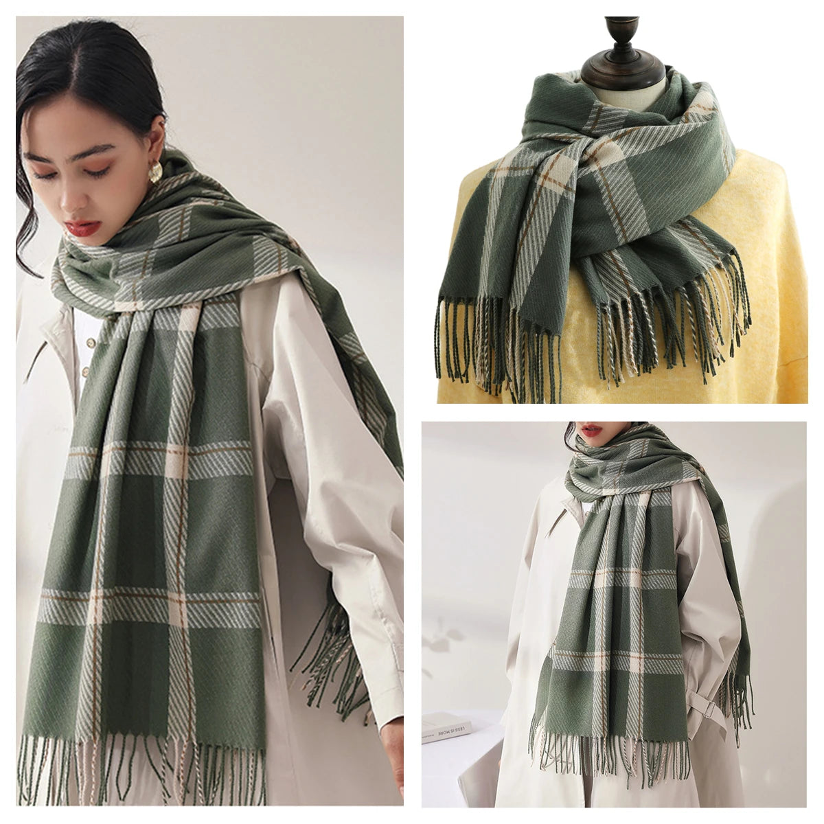 Classic Plaid Blanket Scarf