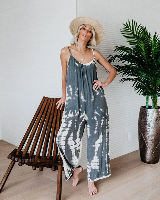 Printed Wide Leg Jumpsuit