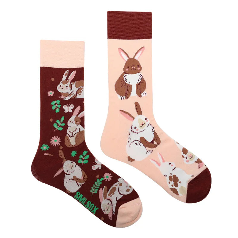 Fruit Print Crew Socks