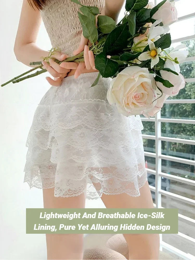 Floral Lace Safety Shorts