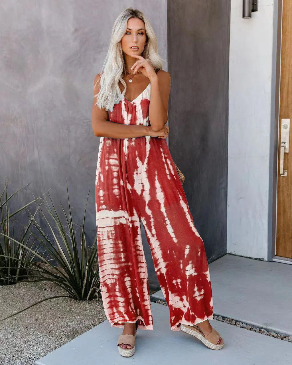 Printed Wide Leg Jumpsuit