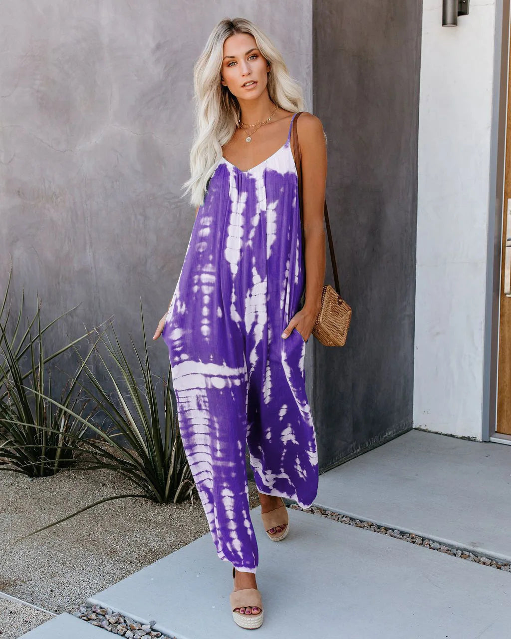 Printed Wide Leg Jumpsuit