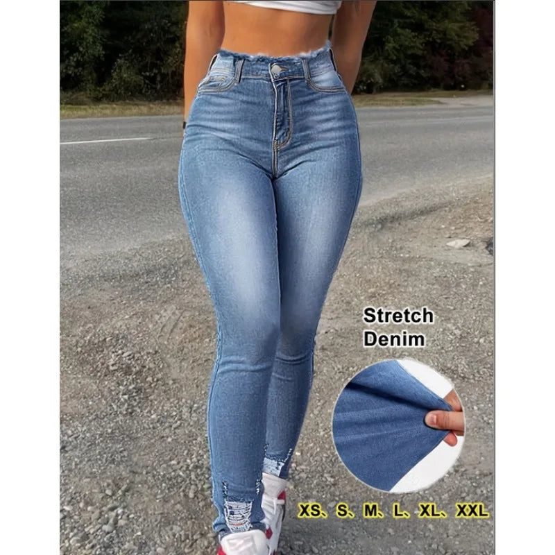 Stretch Ankle Denim Jeans