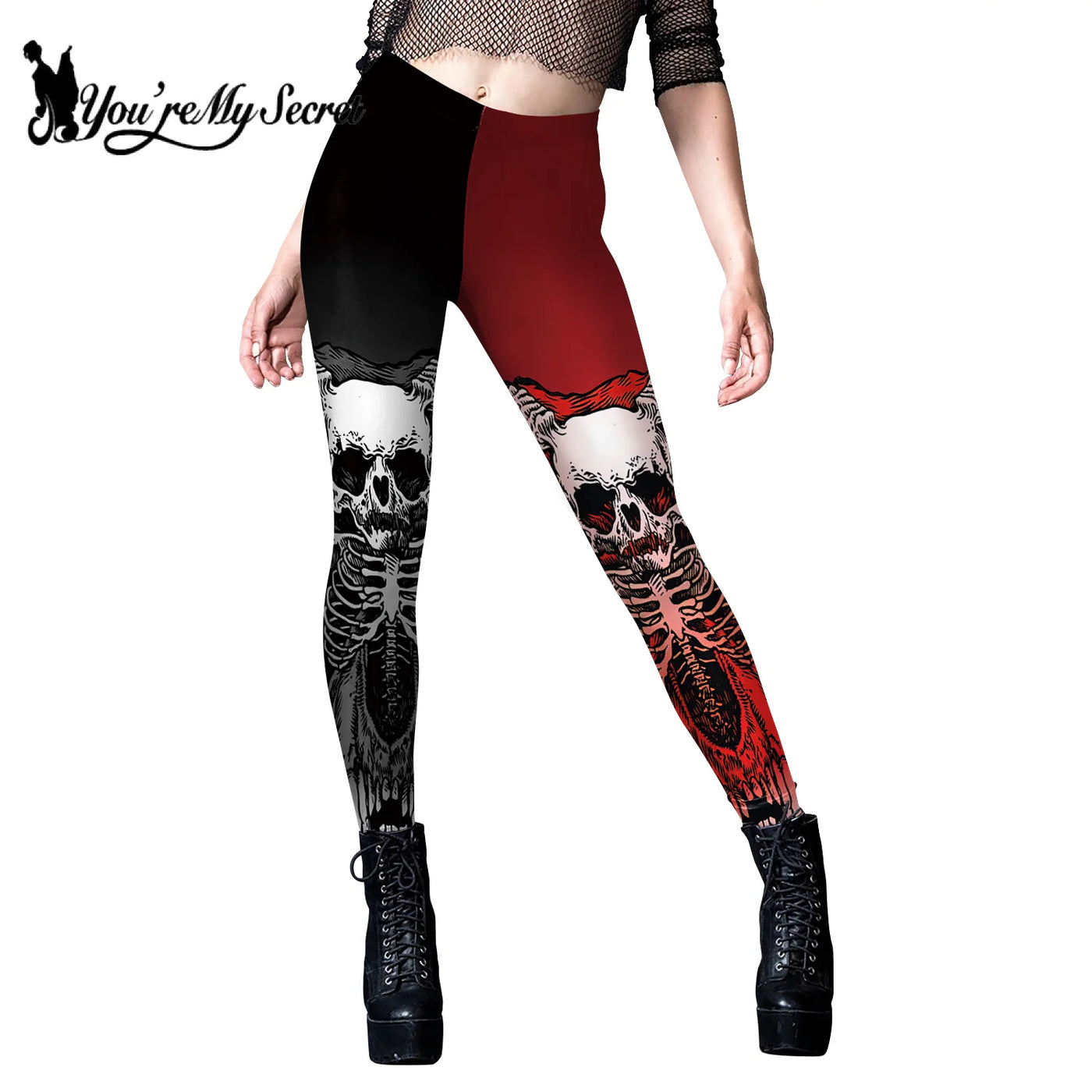 Halloween Skeleton Print Leggings