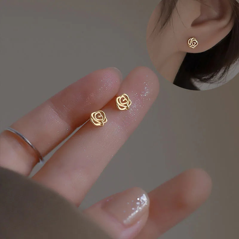 Shiny Zircon Square Studs