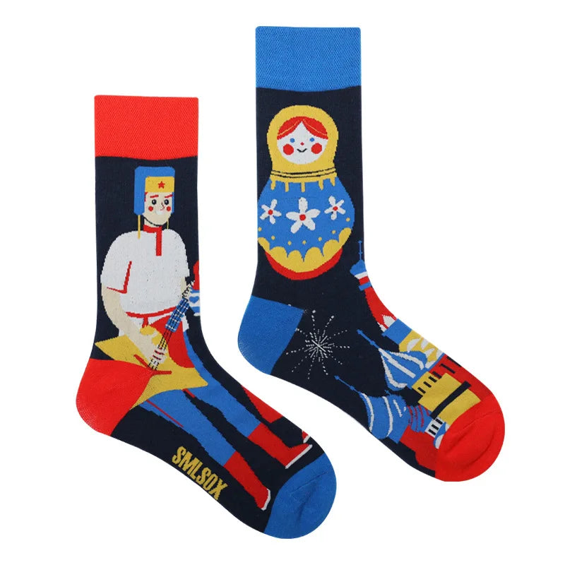 Fruit Print Crew Socks