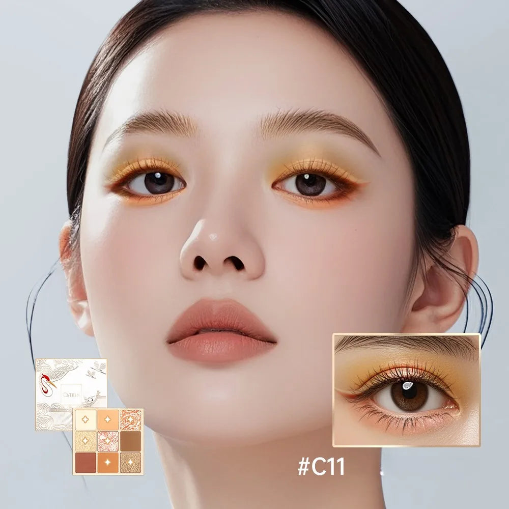 Nine-Color Pigmented Eyeshadow Palette