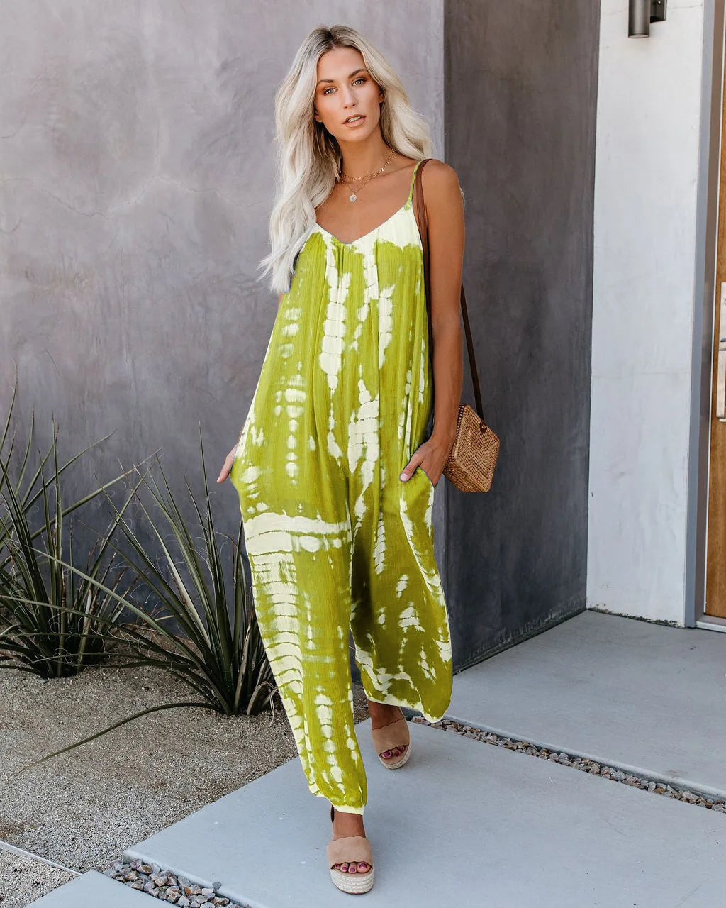 Printed Wide Leg Jumpsuit