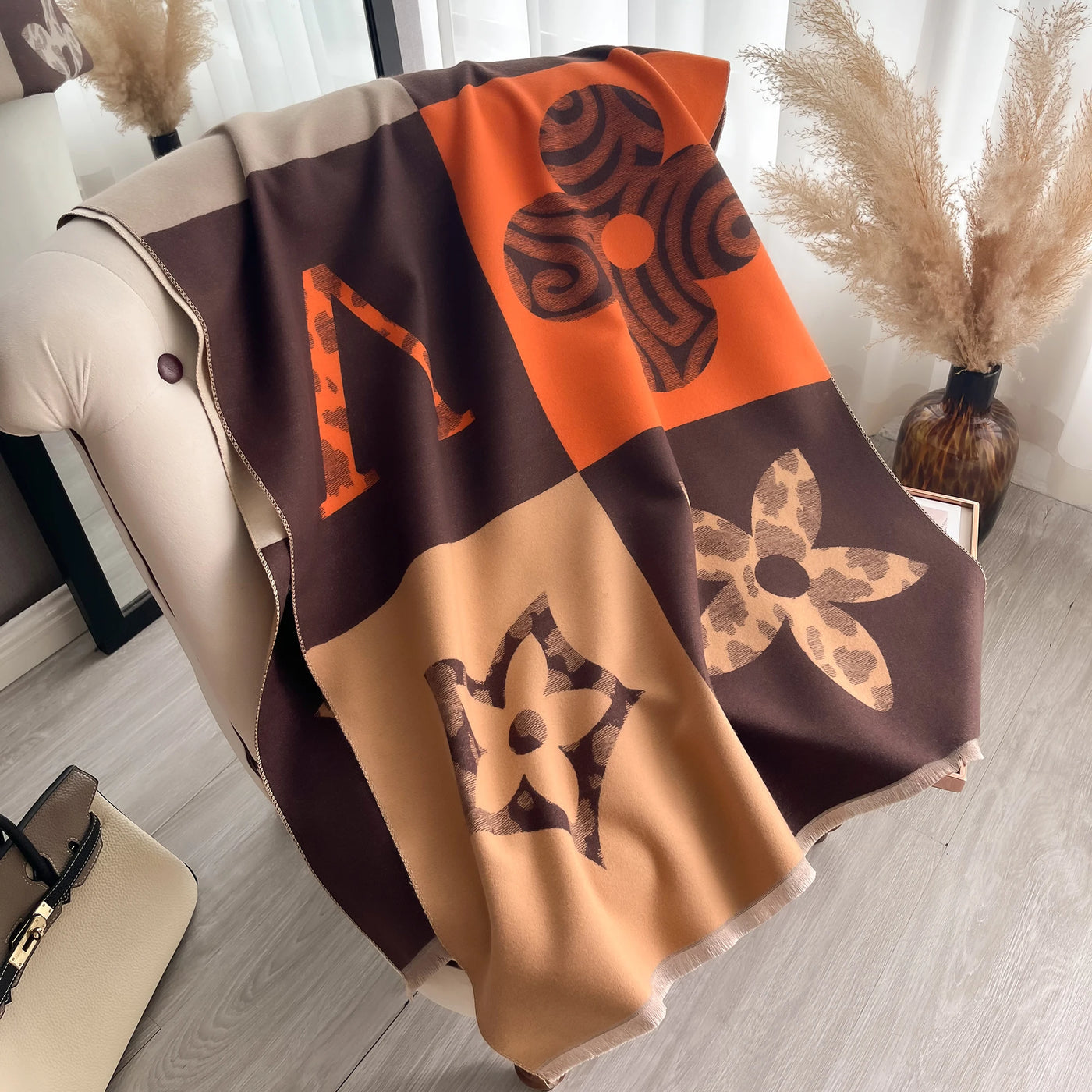 Floral Print Soft Scarf