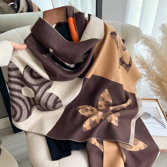 Floral Print Soft Scarf