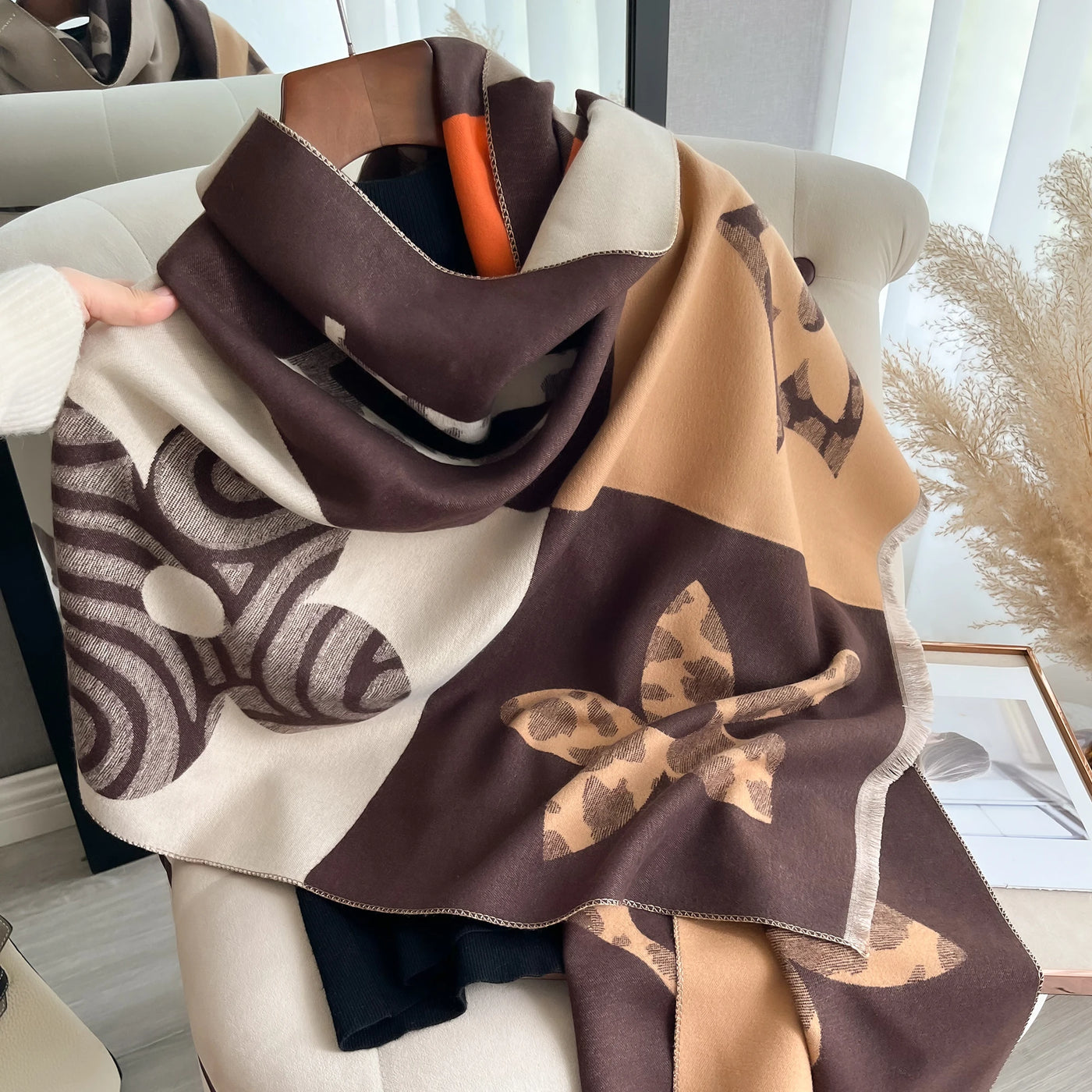 Floral Print Soft Scarf