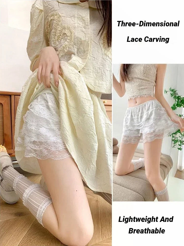 Floral Lace Safety Shorts
