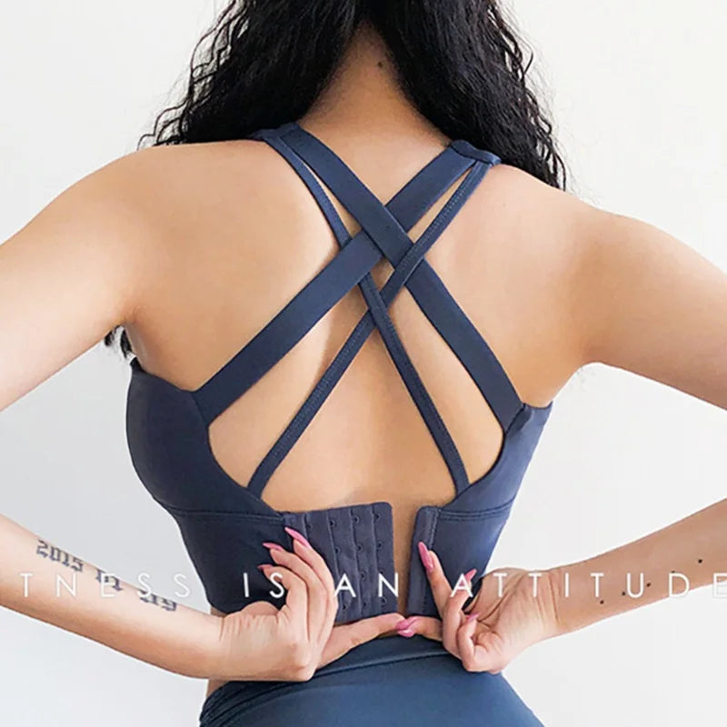 Shockproof Hidden-Back Sports Bra