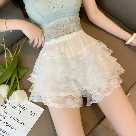 Floral Lace Safety Shorts