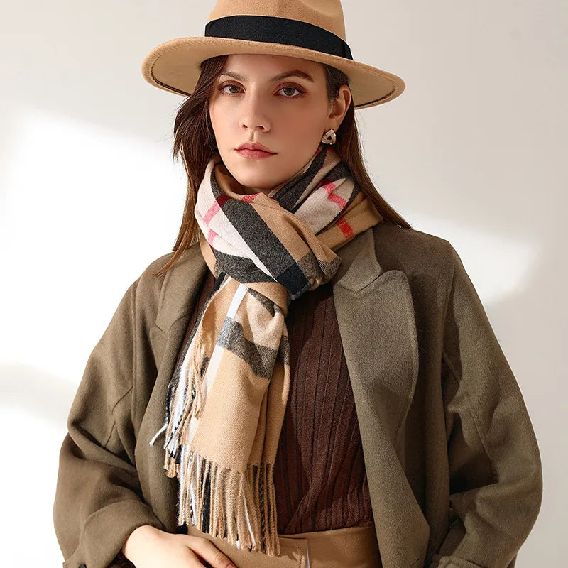 Classic Plaid Blanket Scarf