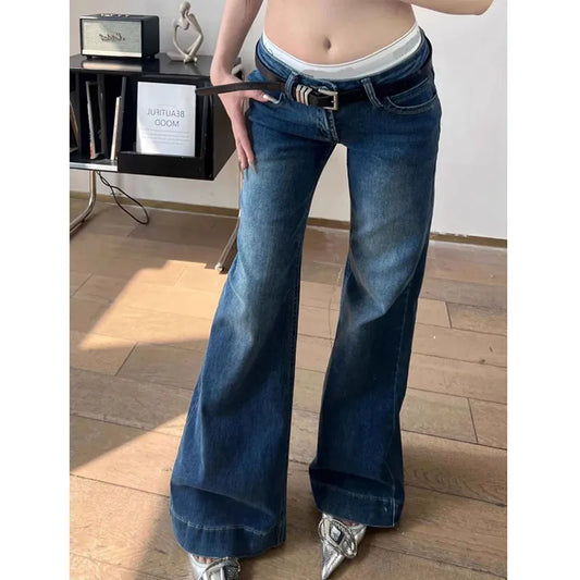 Low-Rise Y2K Flare Jeans
