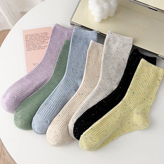 Colorful Dotted Crew Socks