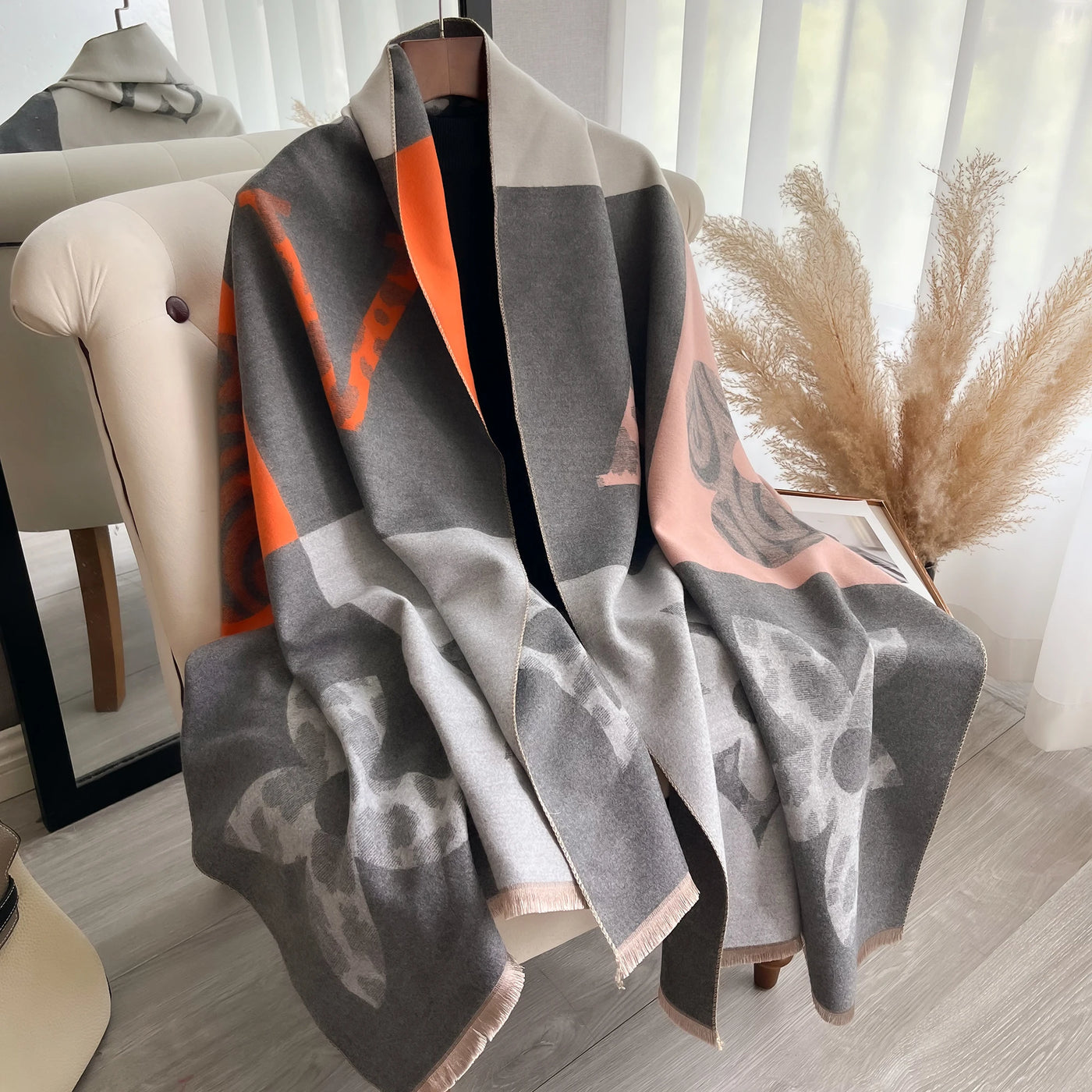 Floral Print Soft Scarf