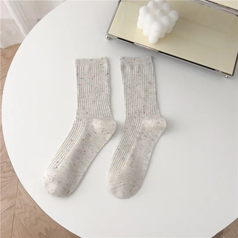 Colorful Dotted Crew Socks