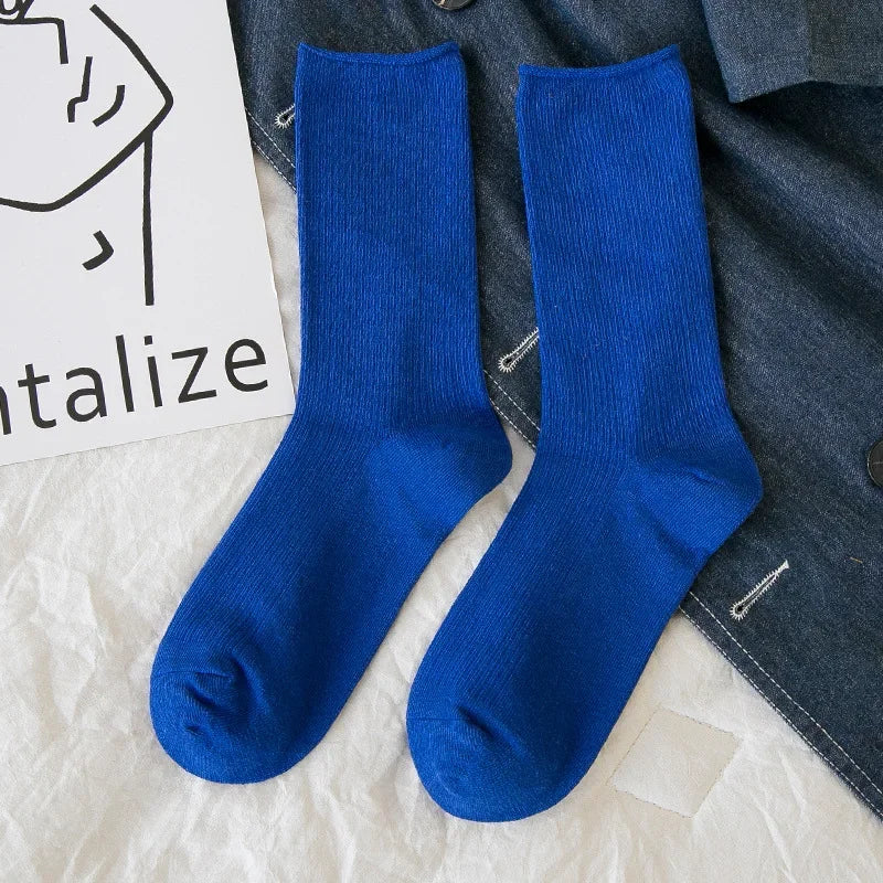 Solid Neon Crew Socks