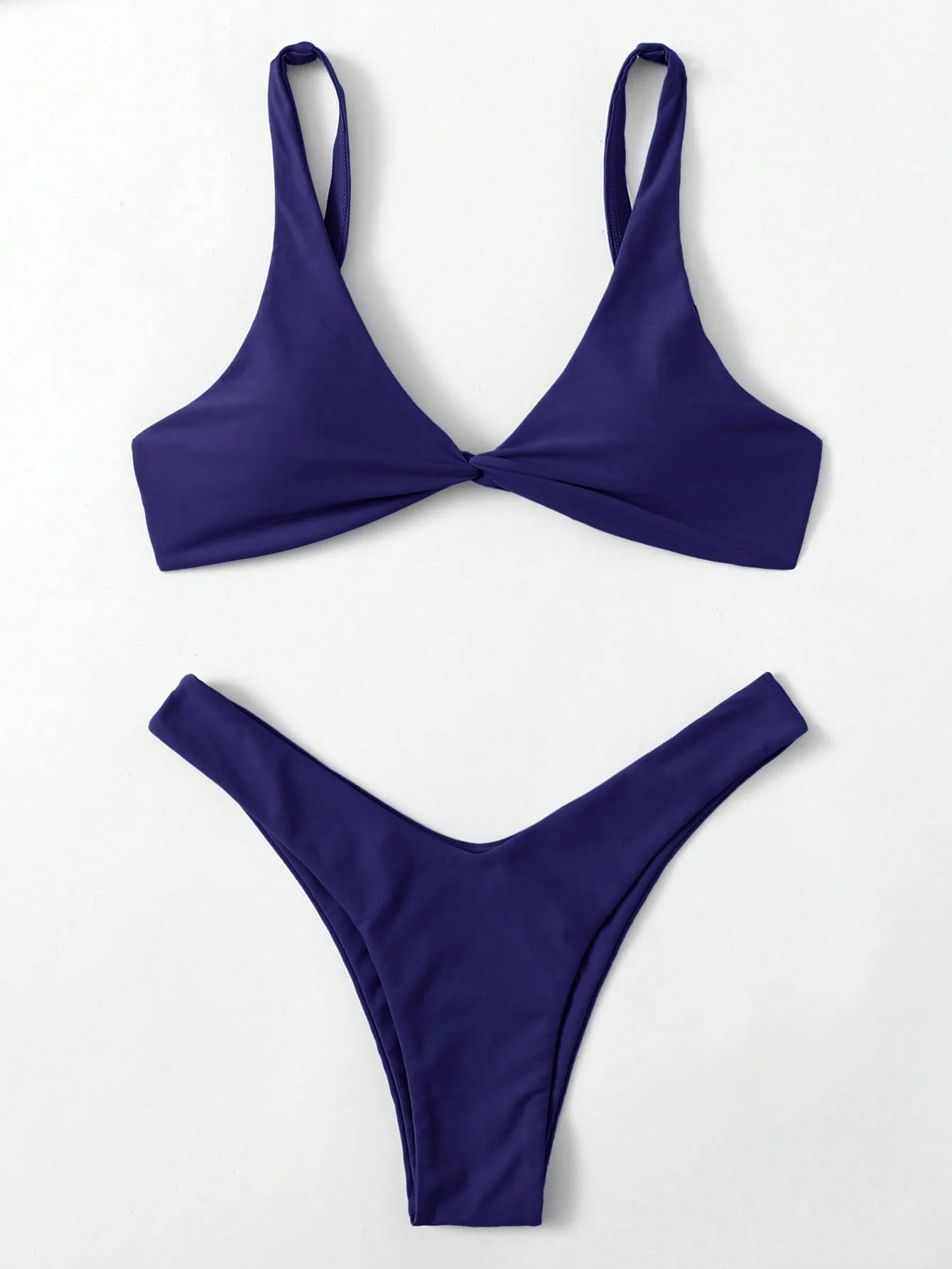 Tie-Strap High-Leg Bikini Set