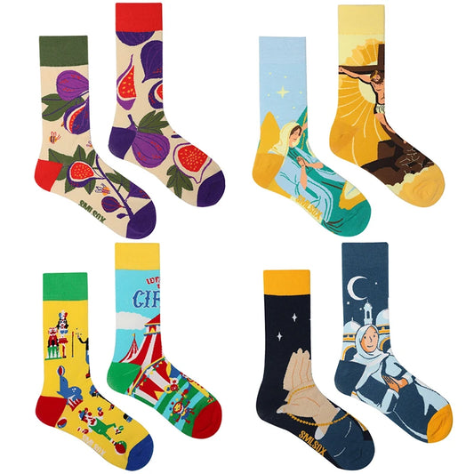 Fruit Print Crew Socks