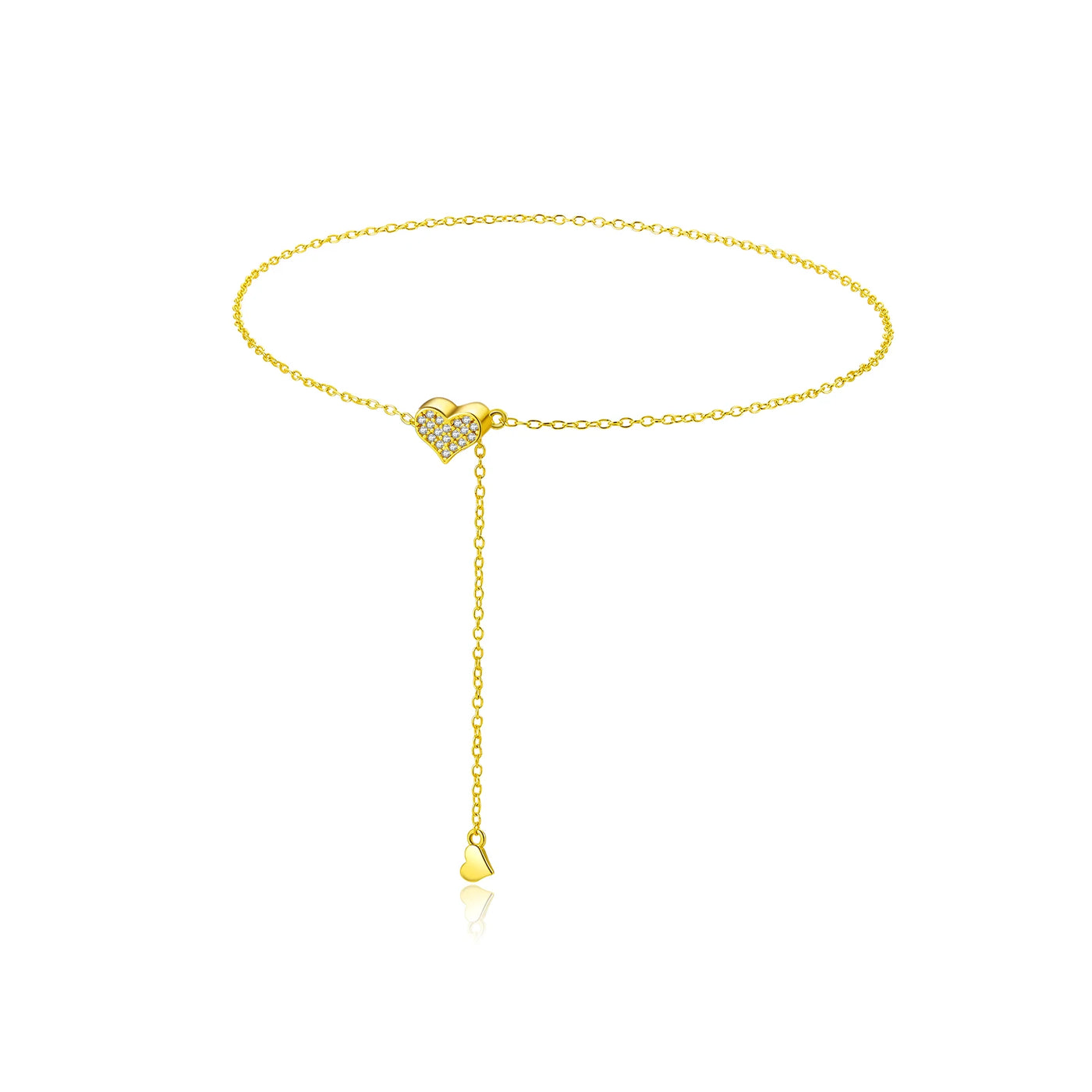 Adjustable Sterling Heart Necklace