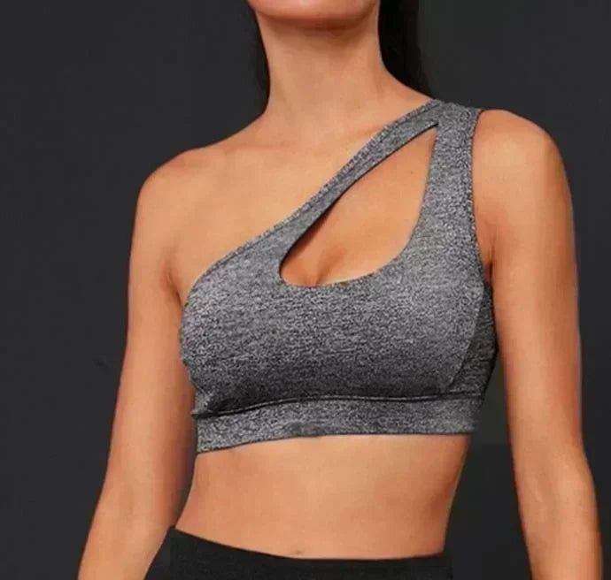 One-Shoulder Wireless Sports Bra