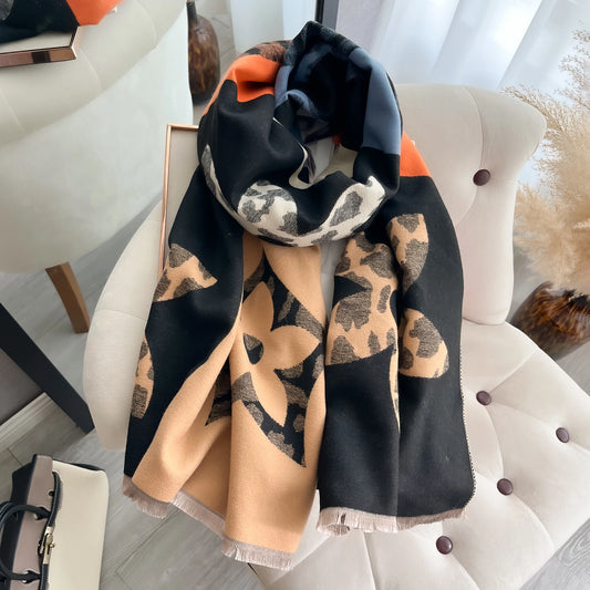 Floral Print Soft Scarf
