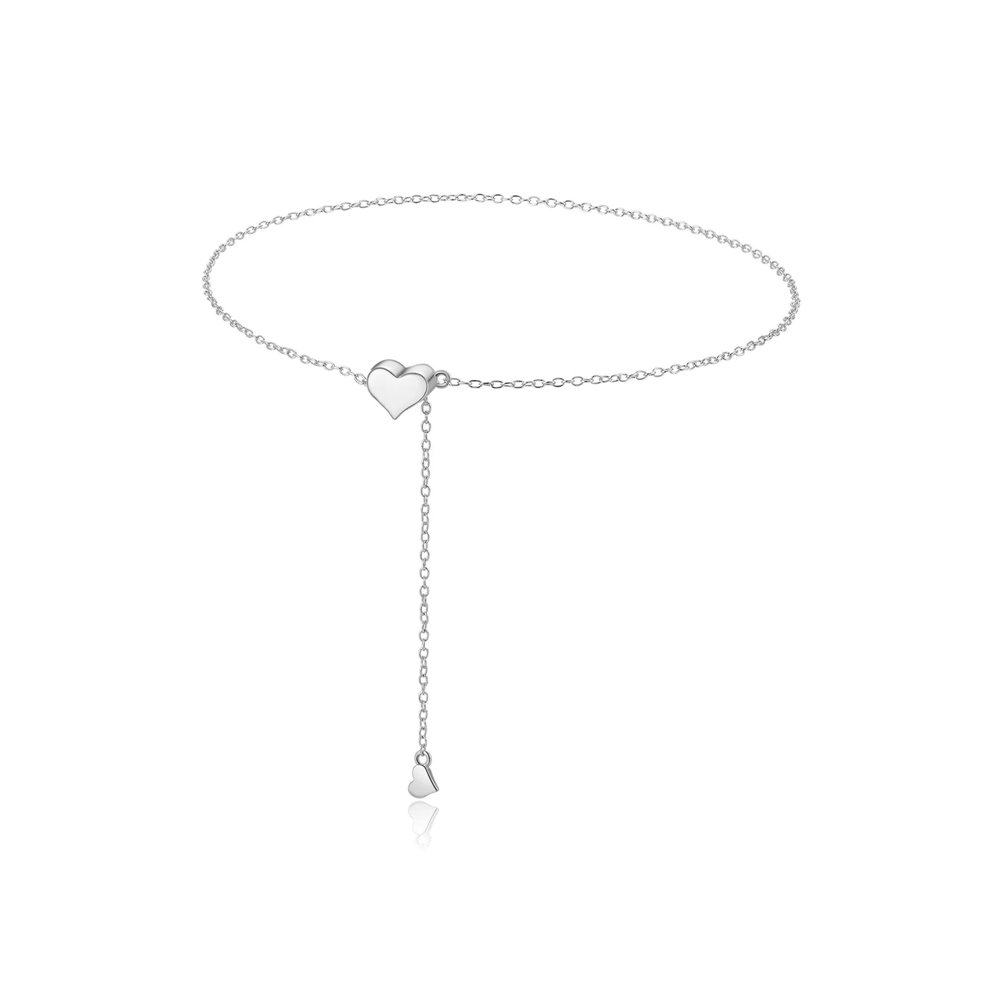 Adjustable Sterling Heart Necklace