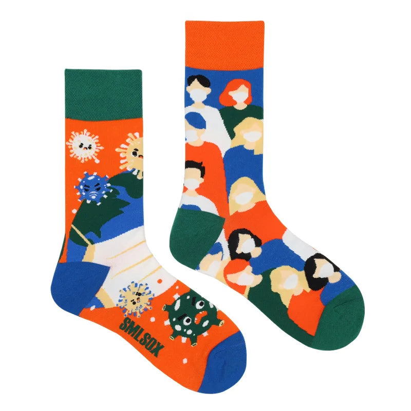 Fruit Print Crew Socks