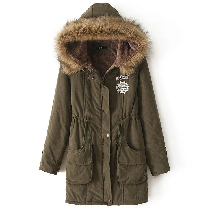 Hooded Fleece-Lined Winter Parka
