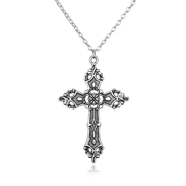 Crystal Cross Gothic Necklace