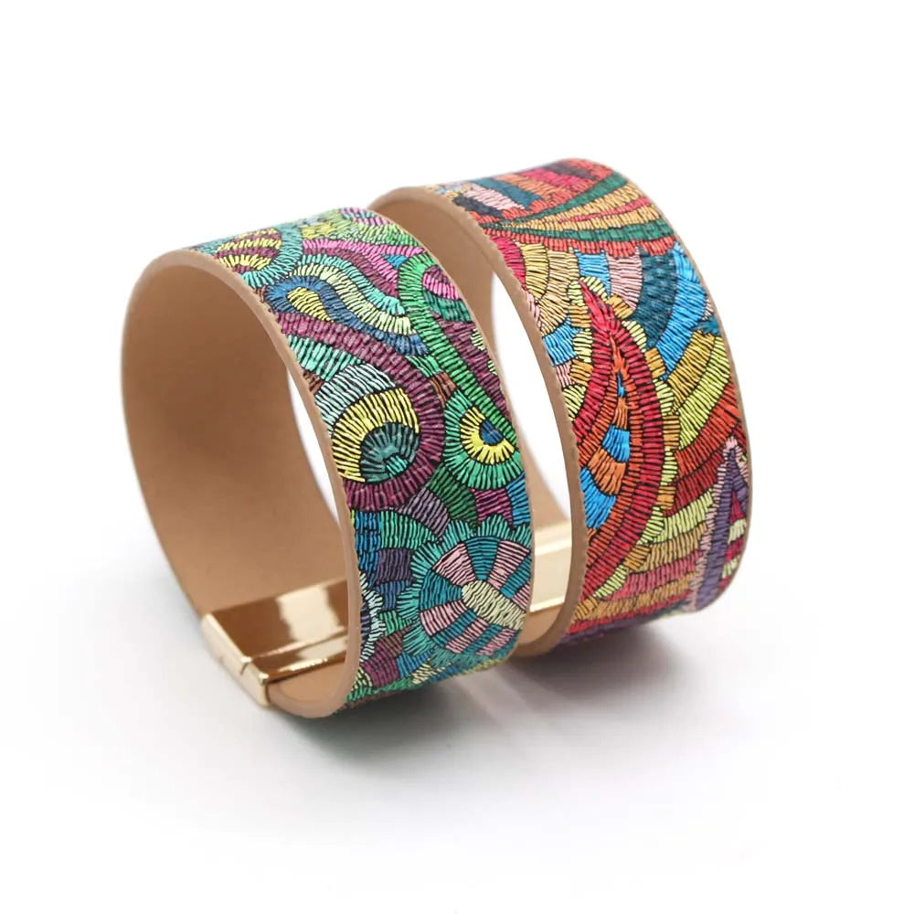Leather Heartbeat Wrap Bracelet