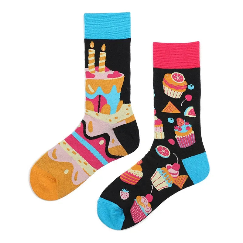 Fruit Print Crew Socks