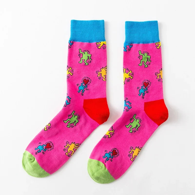 Flamingo Heart Cotton Socks