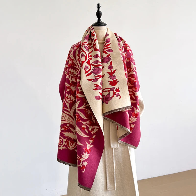 Floral Jacquard Pashmina Shawl
