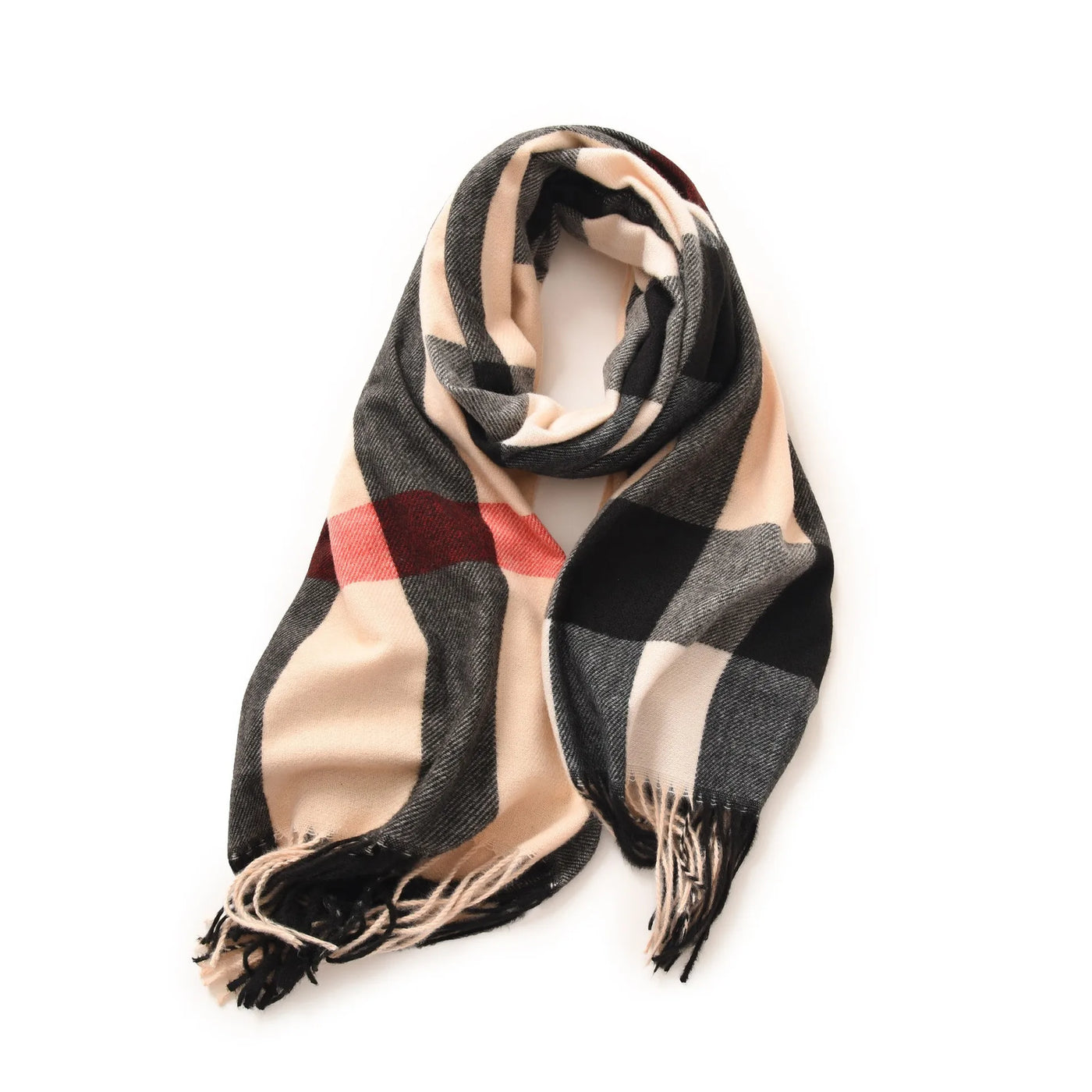 Classic Plaid Blanket Scarf
