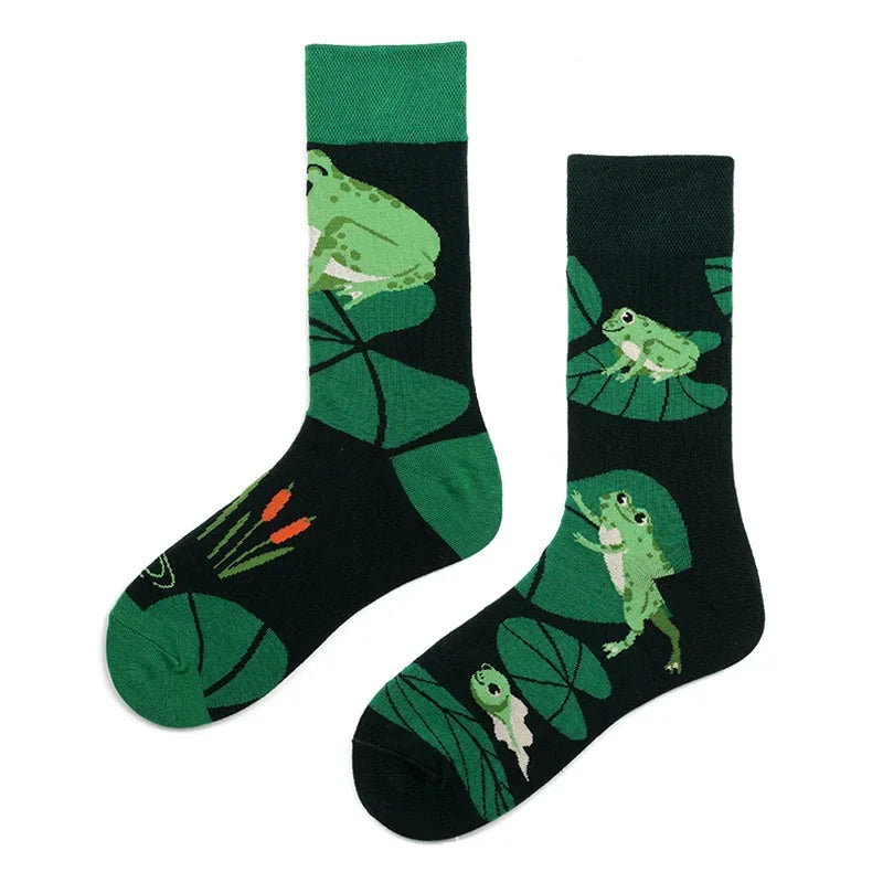 Fruit Print Crew Socks