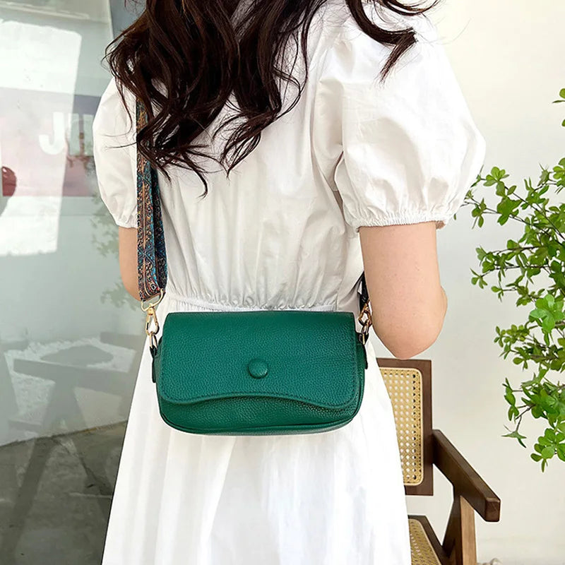 Wide Strap Crossbody Bag