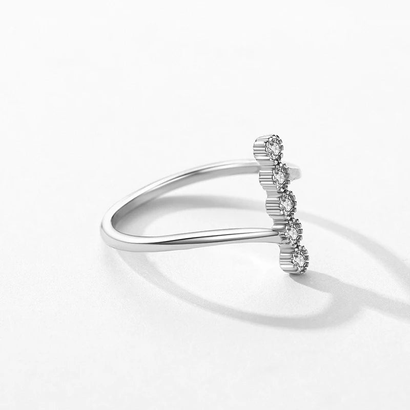 Sterling Silver Zircon Band
