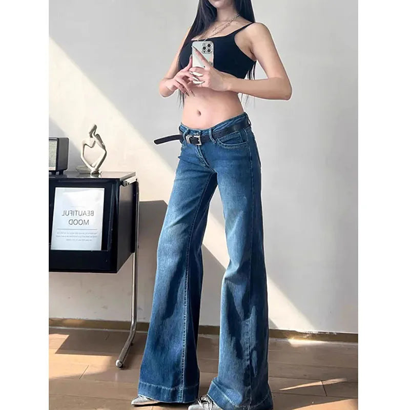 Low-Rise Y2K Flare Jeans