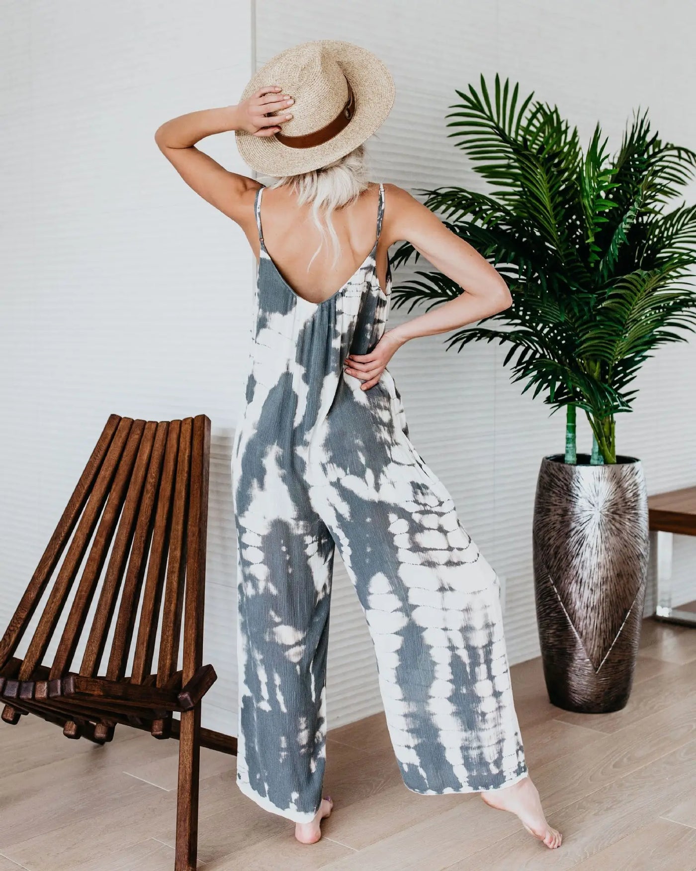 Printed Wide Leg Jumpsuit