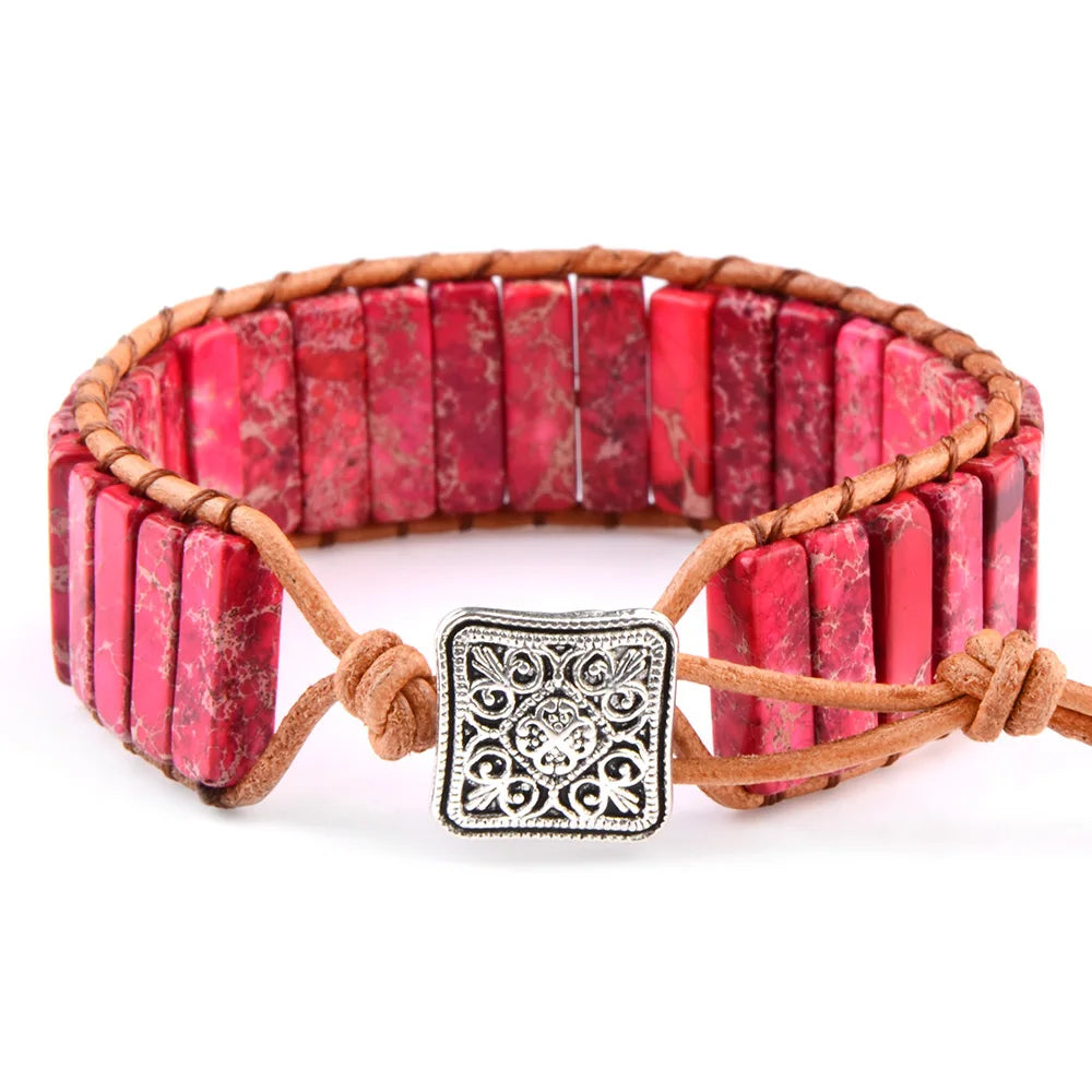 Natural Stone Leather Wrap